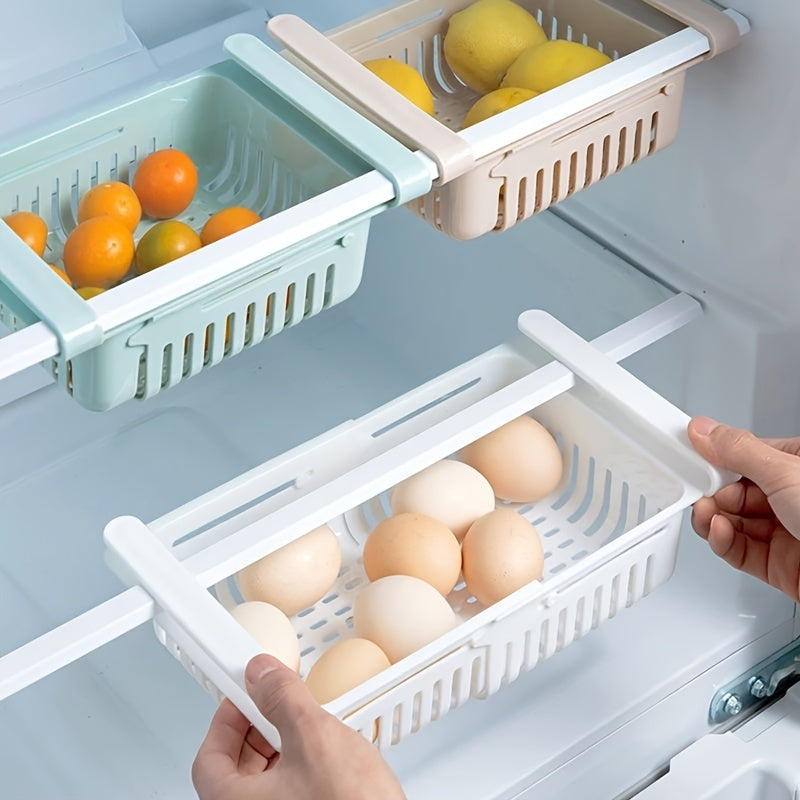 Refrigerator Storage Basket Retractable Drawer Multifunctional Rack