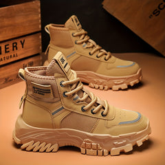 Men's High Top Hiking Boots Non Slip Lace Up Shoes