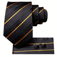 Hi Tie Men's Business Necktie Extra Long Hanky Cufflinks