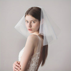 Layer Mesh Head Veil With Comb Back Veil Bridal Wedding Hair Accessories