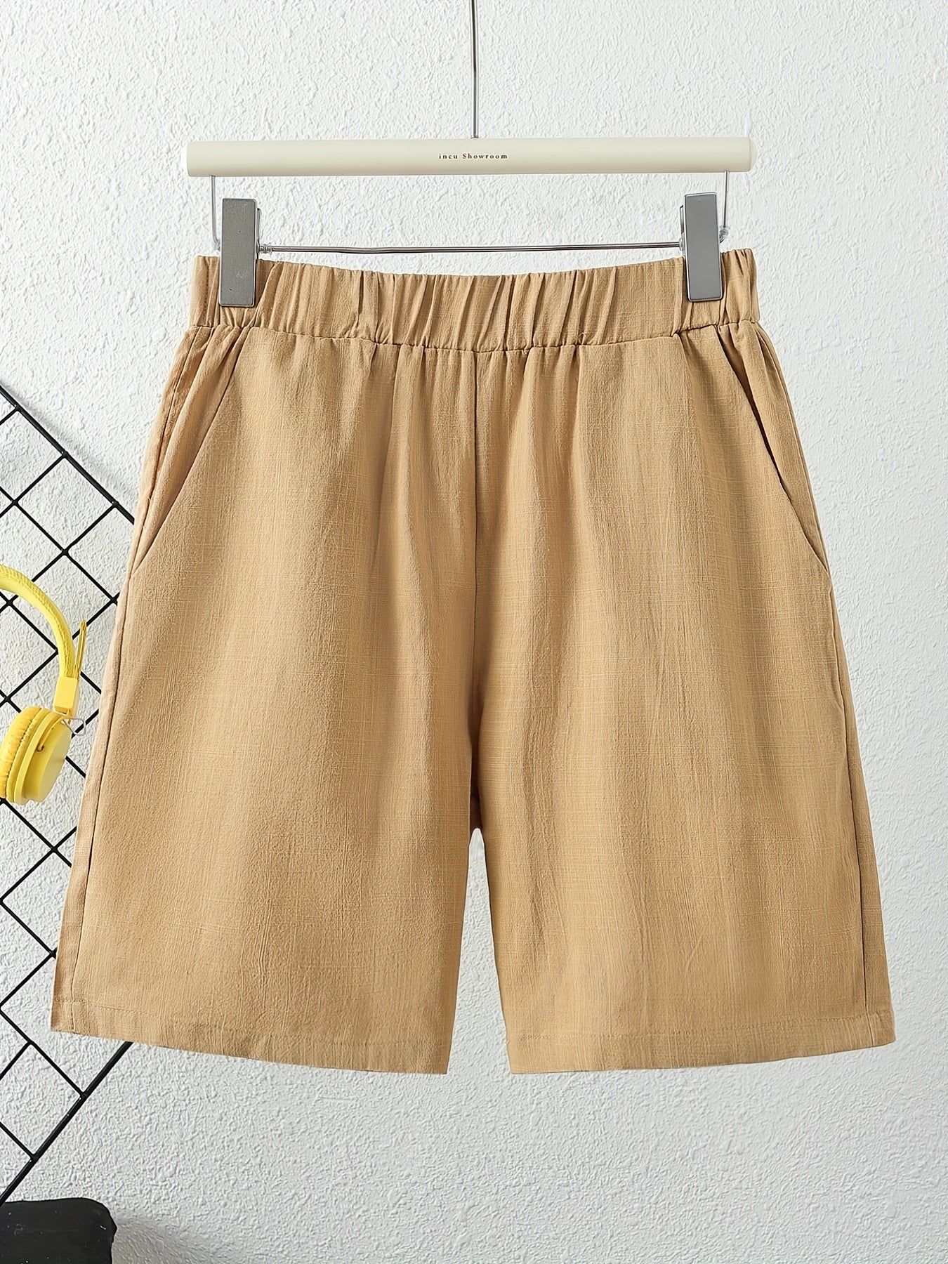 Elastic Waist Casual Cotton Shorts for Women