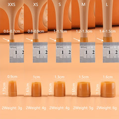 2 Pairs High Heel Soft Rubber Protective Cover Apricot Yellow