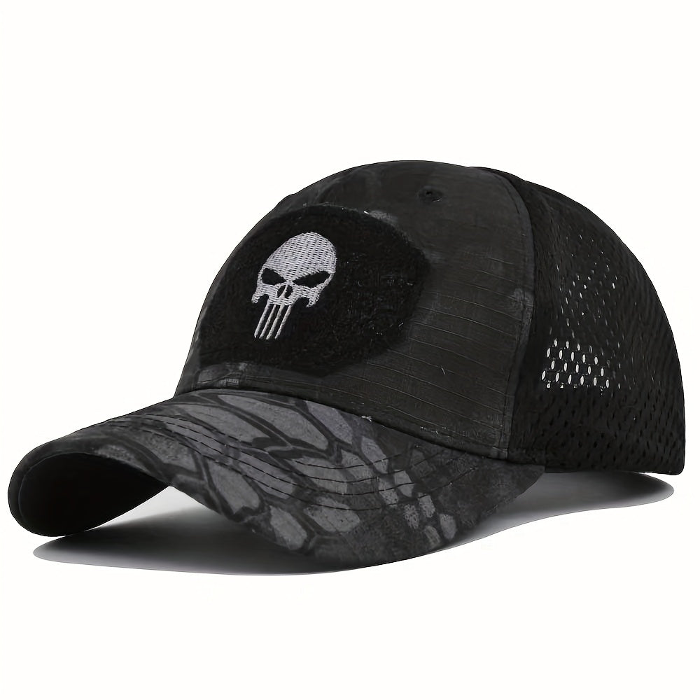 Stylish Skull Embroidered Baseball Cap for Sun Protection