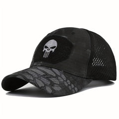 Stylish Skull Embroidered Baseball Cap for Sun Protection