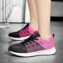 Women's Lace Up Running Shoes Comfort Mesh Sneakers