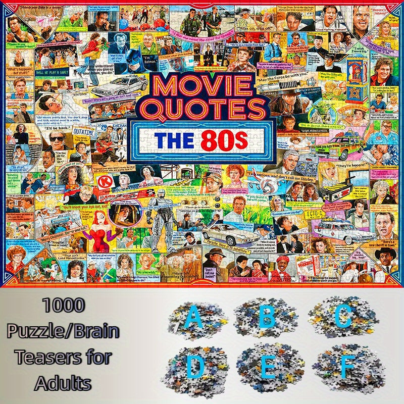 1000pcs 80s Classic Film Puzzle Family Fun Educational Puzzle
