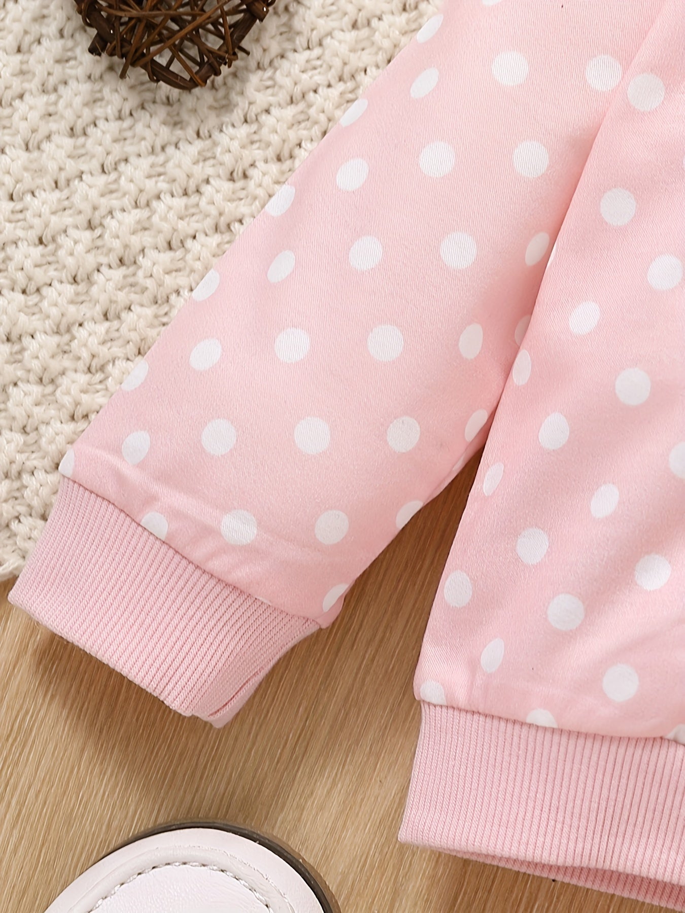 Baby Girls Rabbit Decor Dot 2pcs Set