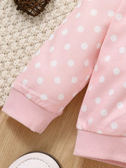 Baby Girls Rabbit Decor Dot 2pcs Set