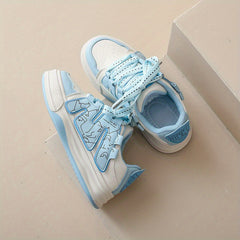 Women's Solid Lace-Up Platform Shoes Lightweight Outdoor Shoes