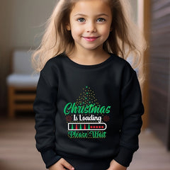 OERYUI Girls Christmas Sweatshirt Christmas Is Loading Wait Print Pullover