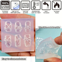 Bowknot 3D Nail Art Charms Silicone Mold DIY Decorations