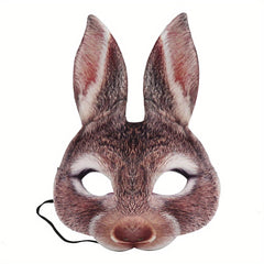 Girls Halloween Rabbit Mask for Carnival Party Makeup Dance