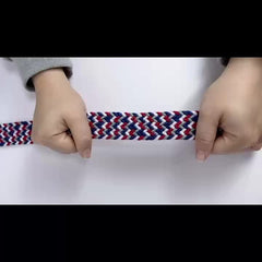 Elastic Sky Square Plaited Belt Men's Canvas Woven Belt