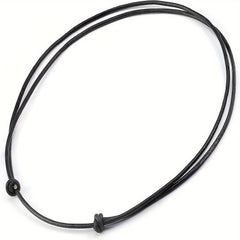 Adjustable Leather Rope Necklace for Women