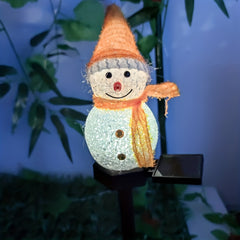 Solar Snowman Decorative Lights Outdoor Waterproof Yard Landscape Lights