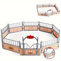 Farm Scene Model Set with Rustic Fence & Animals