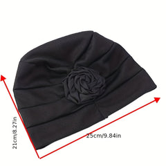 Solid Ruched Head Wrap Elastic Head Scarf Hijab