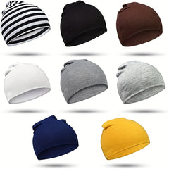8pcs Baby Hat Soft Knit Cap for Infant Toddler Kids