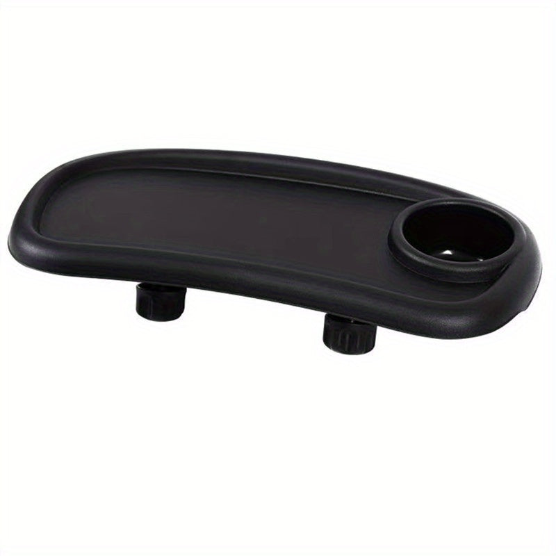 Universal Stroller Tray w/ Cup Holder & Snacks Holder, Non-Slip Grip Clip