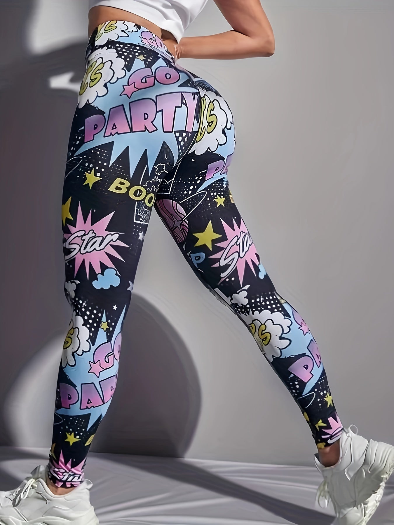 Printed Yoga Pants High Stretch Fitness Workout Running Leggings