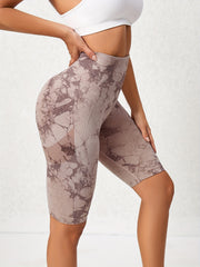 Tie Dye Sports Shorts High Waist Yoga Pants Women's Activewear