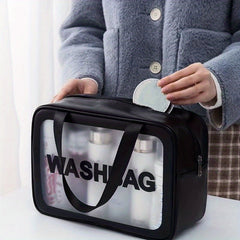 Waterproof Travel Cosmetic Bag Clear Makeup Storage Portable Zipper Toiletry