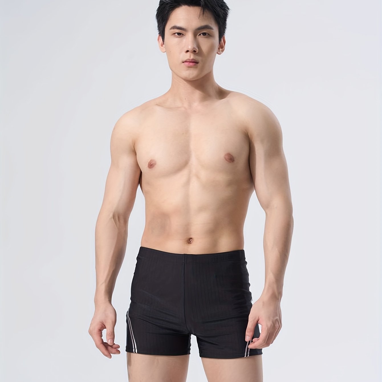 Solid Men's Boxer Sports Swimming Trunks Beach Shorts Surfing Beachwear