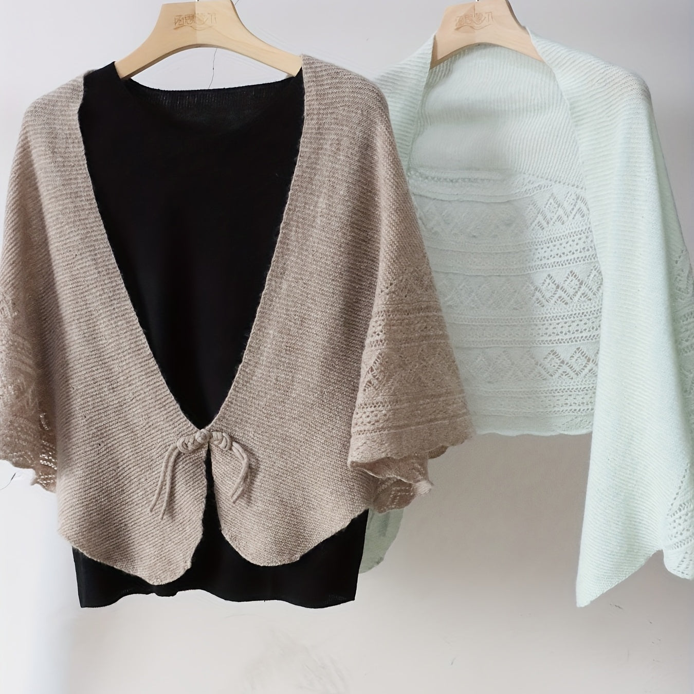 Wool Hollow Out Shawl Wrap Warm Artifact for Women