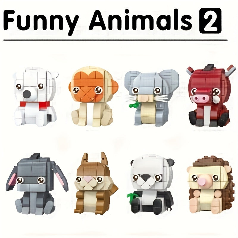 Animal Shaped Block Toys for Desktop Decoration, Birthdays, Christmas