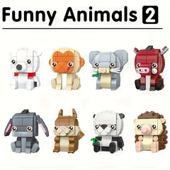 Animal Shaped Block Toys for Desktop Decoration, Birthdays, Christmas