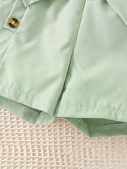 Toddler Girls Beach Shorts Bow Knot Front Button Casual Pants