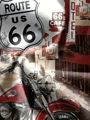 ROUTE US 167 Motorcycle Print Men's Long Sleeve Tee