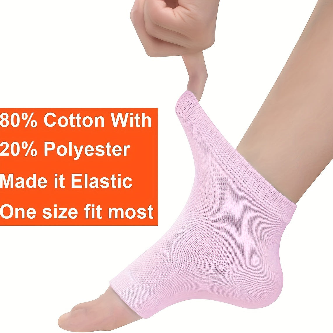 2pcs Silicone Gel Foot Protectors for Cracked Feet EU35-46 US Women 5-12
