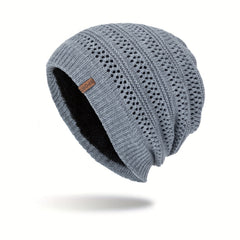 Men's Woolen Fleece Knitted Hat Thickened Warm Pullover
