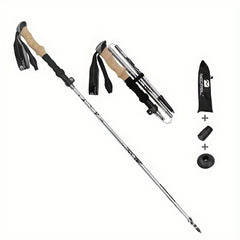 1pc Trekking Poles Lightweight Aluminum Alloy Collapsible Hiking Poles