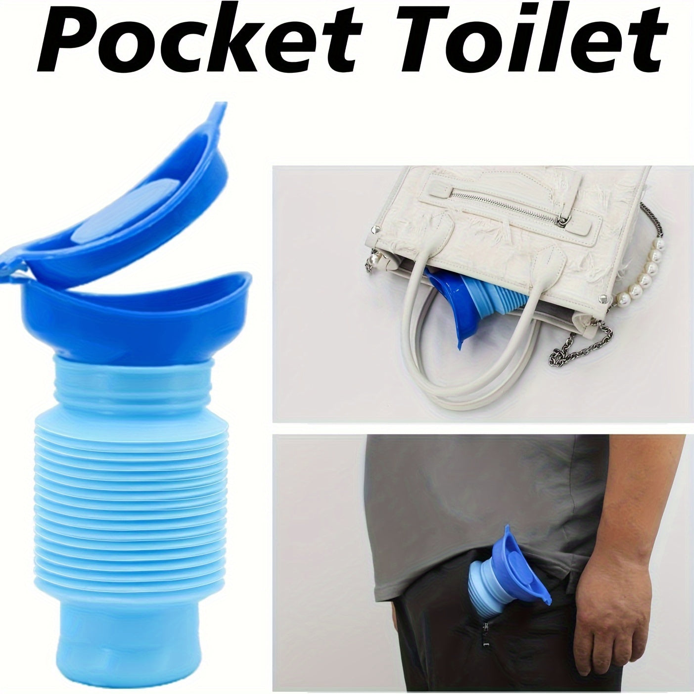 Portable Urinal 750ml for Outdoor Camping & Travel Soft Toilet Urination Device