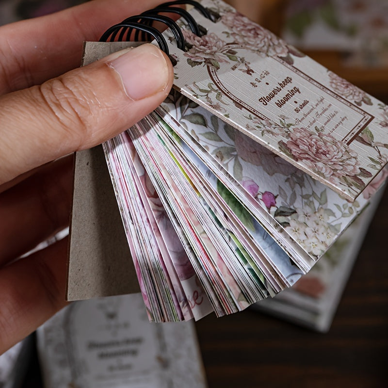 50pcs Retro Plants and Flowers Scrapbook Stickers Mobile Decoration Stickers