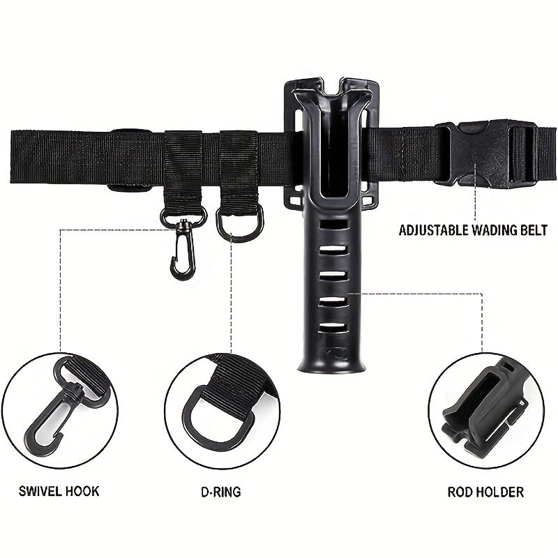 Fishing Waist Belt With Rod Holder Durable Fishing Belt