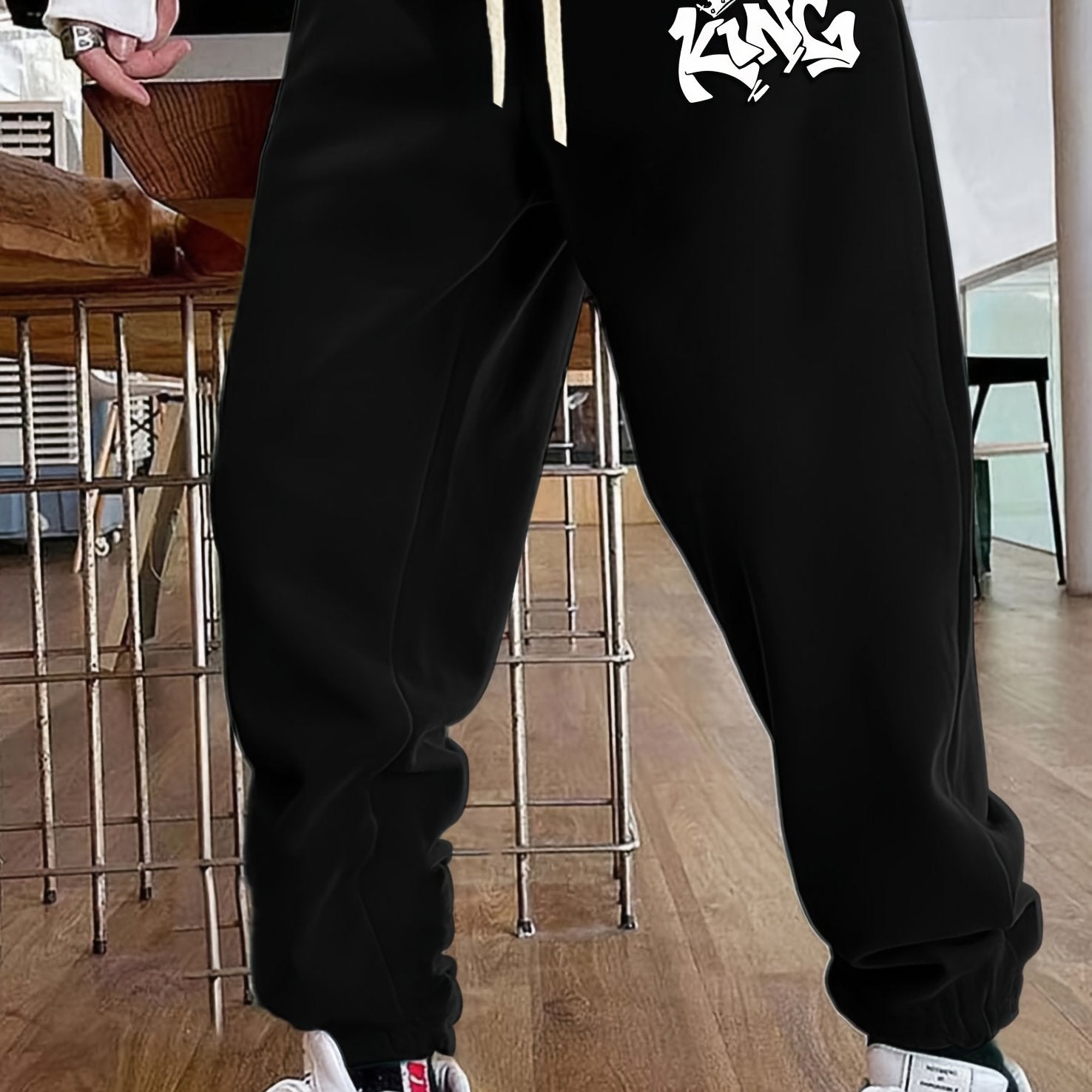 Men's Crown Print Joggers Outdoor Active Sweatpants