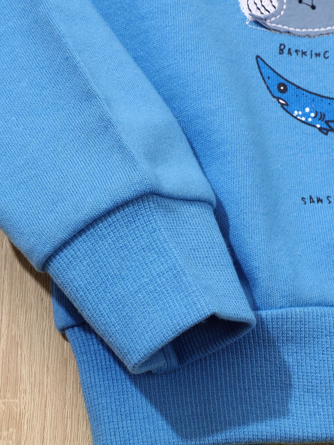 Boy's Cartoon Shark Graphic Sweatshirt for Fall Winter