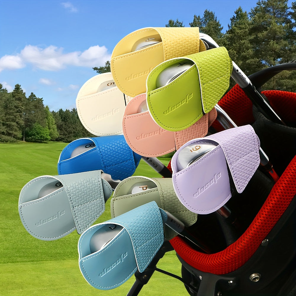 14 Colors DIY Golf Iron Cover Club Cap Double Material Protective Cover