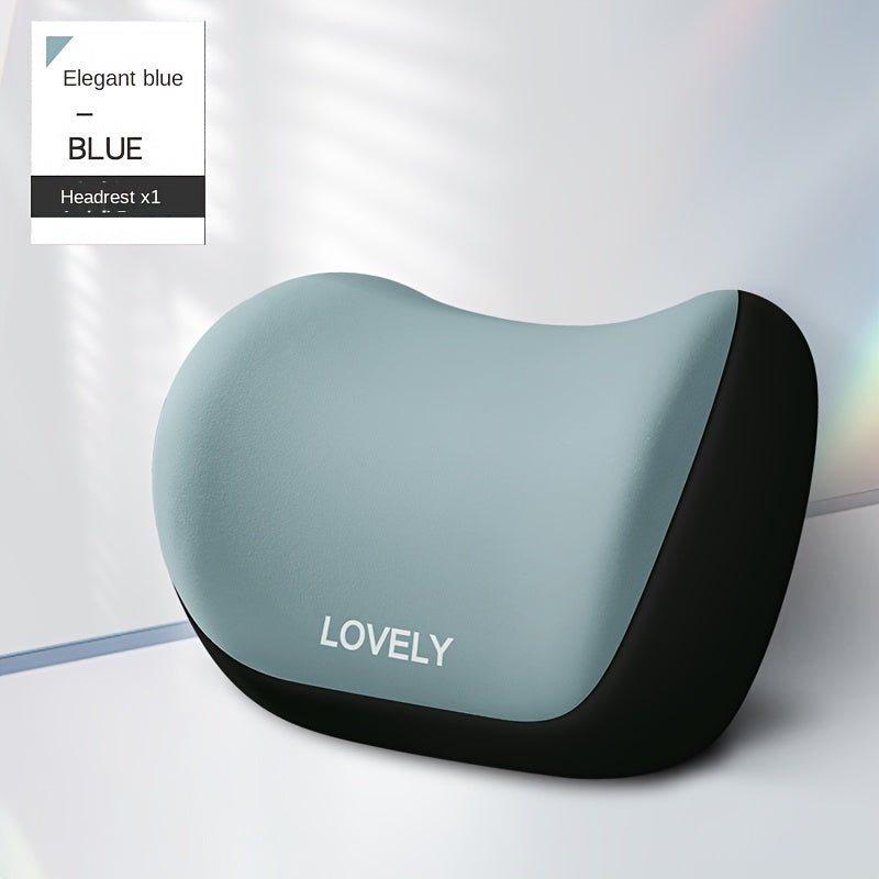 Car Headrest Waist Memory Foam Neck Pillowcase Lumbar Support