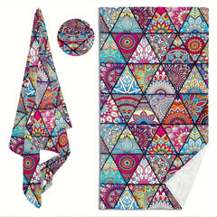 Boho Pattern Beach Towel Quick Dry Soft Absorbent Sandproof Lightweight Blanket