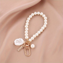 Faux Pearl Bracelet Heart & Shell Purse Accessories for Women