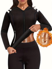 Sauna Suit Zipper Jacket for Weight Loss Fitness