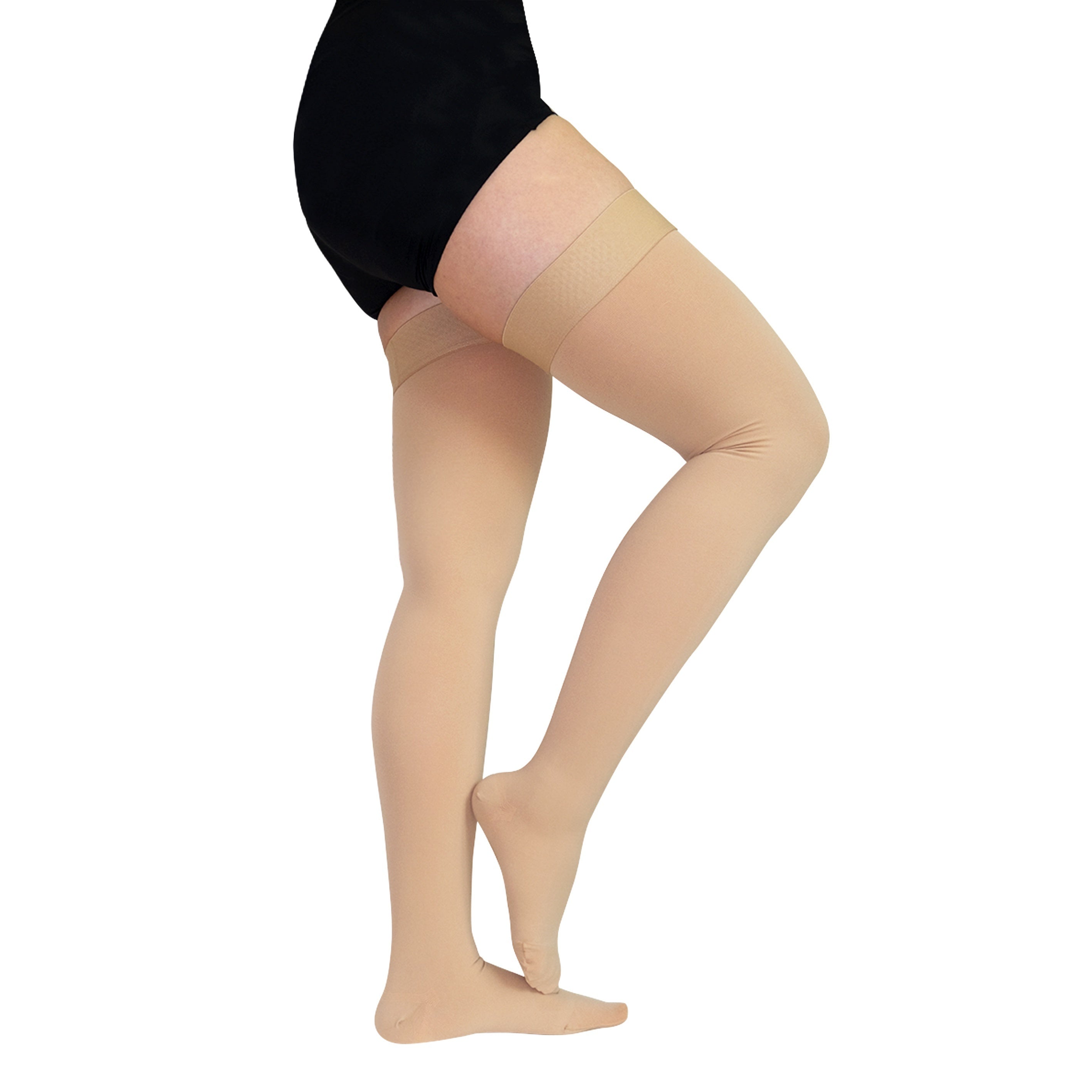 30-40 mmHg Comp Stockings Thigh High Closed Toe for Varicose & Edema