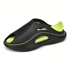 Men's Non Slip Slides Open Toe Slippers for Indoor Outdoor Beach Shower