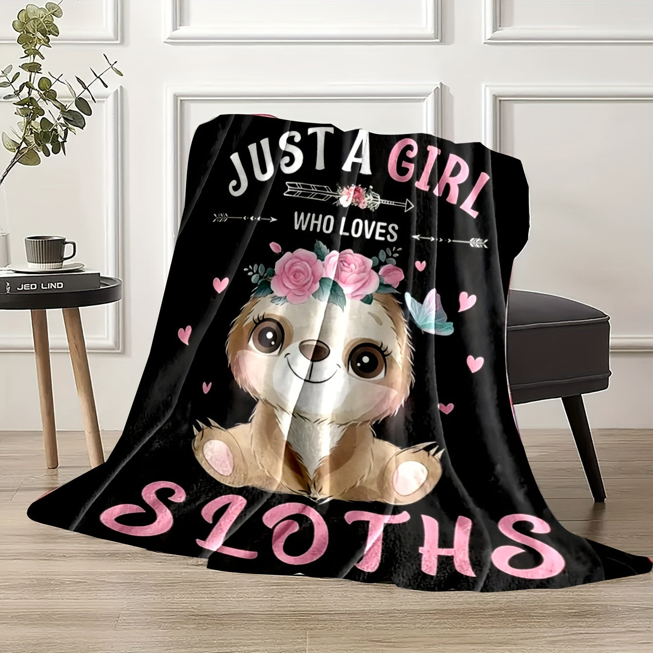 Winter Warm Blanket Sloth Pattern for Home Car Office Outdoor Travel Use