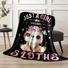 Winter Warm Blanket Sloth Pattern for Home Car Office Outdoor Travel Use