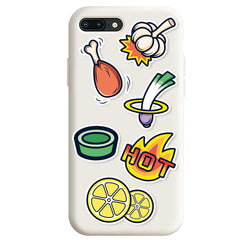 25pcs Food Cartoon Stickers for Phone Case Decoration